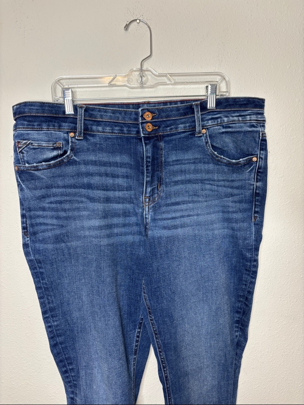 Edgely size 20W Long Women's Skinny Jeans - Dark Blue Wash - Picture 2 of 10